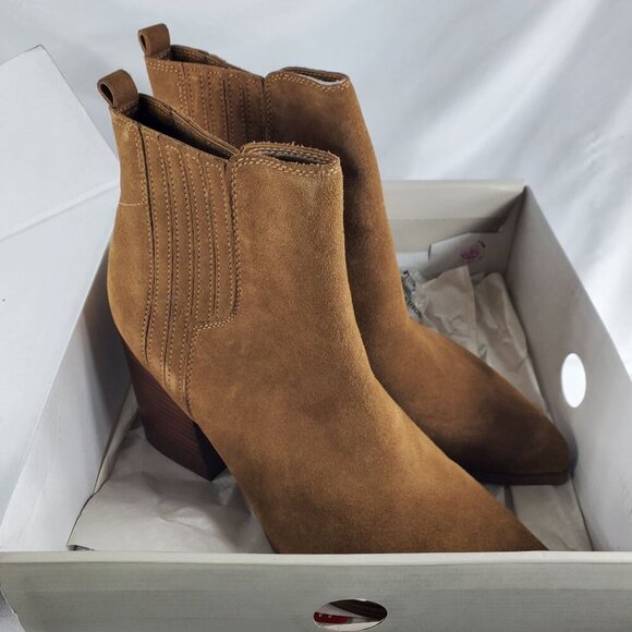 Marc Fisher Women's Dark Brown Bootie Matter Block Heel Pointed Toe Size 11 M - Picture 5 of 14